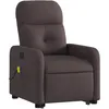 Image de vidaXL Fauteuil inclinable de massage Ã©lectrique Marron foncÃ© Tissu