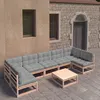 Image de Vidaxl Ensemble Ã Manger De Jardin 3 Pcs Bois De Sapin Massif
