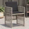 Image de Vidaxl Chaises De Jardin Avec Coussins Lot De 4 Gris Clair Poly Rotin