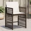 Image de Vidaxl Chaises De Jardin Avec Coussins Lot De 4 Marron RÃ©sine TressÃ©e