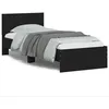 Image de vidaXL Cadre de lit sans matelas avec tÃªte de lit noir 75x190 cm