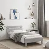 Image de vidaXL Cadre de lit tÃªte de lit et lumiÃ¨res LED sonoma gris 100x200 cm