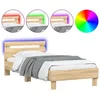 Image de Cadre de lit LED 90x190 cm chÃªne sonoma bois contreplaquÃ©