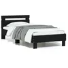Image de vidaXL Cadre de lit sans matelas avec lumiÃ¨res LED noir 75x190 cm