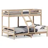 Image de vidaXL Lit superposÃ© sans matelas 80x200/140x200 cm bois massif