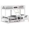 Image de vidaXL Lit superposÃ© sans matelas 80x200/140x200 cm blanc bois massif