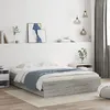 Image de vidaXL Cadre de lit avec tiroirs sans matelas sonoma gris 140x200 cm