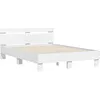 Image de vidaXL Cadre de lit avec tÃªte de lit blanc 120x190cm bois d'ingÃ©nierie