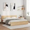 Image de vidaXL Cadre de lit avec tÃªte de lit chÃªne sonoma 200x200 cm