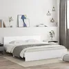 Image de vidaXL Cadre de lit avec tÃªte de lit blanc 180x200 cm