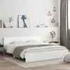 Image de vidaXL Cadre de lit avec tÃªte de lit blanc 160x200 cm