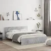 Image de vidaXL Cadre de lit avec tÃªte de lit gris bÃ©ton 150x200 cm