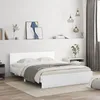 Image de vidaXL Cadre de lit avec tÃªte de lit blanc 140x200 cm