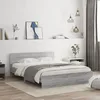 Image de vidaXL Cadre de lit avec tÃªte de lit sonoma gris 140x200 cm