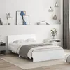 Image de vidaXL Cadre de lit avec tÃªte de lit blanc 120x200 cm