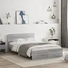 Image de vidaXL Cadre de lit avec tÃªte de lit sonoma gris 120x200 cm