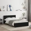 Image de vidaXL Cadre de lit sans matelas noir 135x190 cm