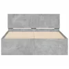 Image de vidaXL Cadre de lit sans matelas gris bÃ©ton 135x190 cm