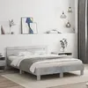 Image de vidaXL Cadre de lit avec tÃªte de lit et LED gris bÃ©ton 150x200 cm