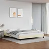 Image de vidaXL Cadre de lit avec tÃªte de lit et LED chÃªne marron 150x200 cm