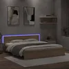 Image de vidaXL Cadre de lit avec tÃªte de lit et LED chÃªne sonoma 180x200 cm