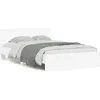 Image de vidaXL Cadre de lit avec LED sans matelas blanc 135x190 cm