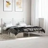 Image de vidaXL Cadre de lit mÃ©tal avec tÃªte de lit blanc 150x200 cm