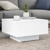 Image de vidaXL Table basse avec lumiÃ¨res LED blanc 55x55x31 cm