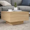 Image de Vidaxl Table Basse Avec LumiÃ¨res Led ChÃªne Sonoma 55x55x31 Cm