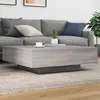 Image de vidaXL Table basse sonoma gris 100x100x31 cm bois d'ingÃ©nierie
