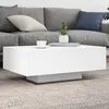 Image de vidaXL Table basse avec lumiÃ¨res LED blanc 85x55x31 cm