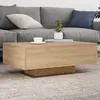 Image de Vidaxl Table Basse Avec LumiÃ¨res Led ChÃªne Sonoma 85x55x31 Cm