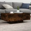 Image de Vidaxl Table Basse Avec LumiÃ¨res Led ChÃªne FumÃ© 85x55x31 Cm