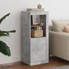 Image de vidaXL Buffet avec lumiÃ¨res LED gris bÃ©ton 41x37x100 cm