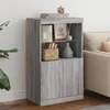 Image de vidaXL Buffet avec lumiÃ¨res LED sonoma gris 60,5x37x100 cm