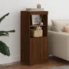 Image de vidaXL Buffet avec lumiÃ¨res LED chÃªne marron 41x37x100 cm
