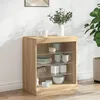 Image de Vidaxl Buffet Avec LumiÃ¨res Led ChÃªne Sonoma 60,5x37x67 Cm