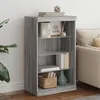Image de vidaXL Buffet avec lumiÃ¨res LED sonoma gris 60,5x37x100 cm