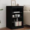 Image de vidaXL Buffet avec lumiÃ¨res LED noir 41x37x67 cm