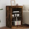 Image de Vidaxl Buffet Avec LumiÃ¨res Led ChÃªne FumÃ© 41x37x67 Cm
