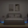 Image de vidaXL Armoires de chevet et lumiÃ¨res LED 2pcs blanc bois d'ingÃ©nierie