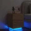 Image de Vidaxl Armoire De Chevet Avec LumiÃ¨res Led ChÃªne Sonoma