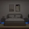 Image de vidaXL Armoires de chevet et lumiÃ¨res LED 2 pcs gris bÃ©ton