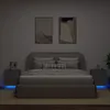 Image de vidaXL Armoires de chevet et lumiÃ¨res LED 2 pcs sonoma gris