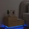Image de Vidaxl Table De Chevet Avec LumiÃ¨res Led ChÃªne Sonoma 70x36x40,5 Cm