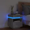 Image de vidaXL Armoire de chevet avec lumiÃ¨res LED gris bÃ©ton 40x39x48,5 cm