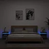 Image de vidaXL Armoires de chevet avec lumiÃ¨res LED 2 pcs sonoma gris
