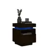Image de Tables de chevet VidaXL  Table de chevet  avec éclairage LED marron 40x39x48,5 cm P31600181