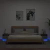 Image de vidaXL Armoires de chevet avec lumiÃ¨res LED 2 pcs noir 40x39x37 cm