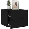 Image de Tables de chevet VidaXL  Table de chevet  murale avec lumières LED noir P31600312